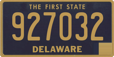 DE license plate 927032