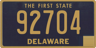 DE license plate 92704