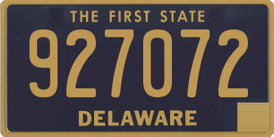 DE license plate 927072
