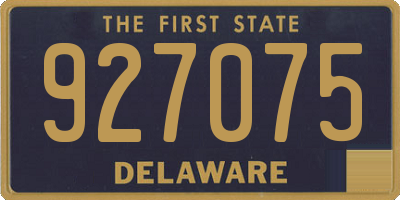 DE license plate 927075