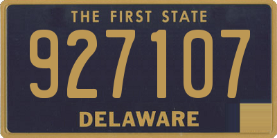 DE license plate 927107