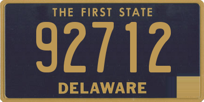 DE license plate 92712
