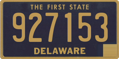 DE license plate 927153