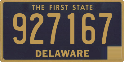 DE license plate 927167