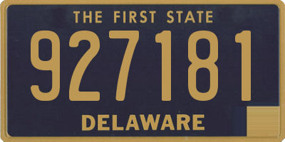 DE license plate 927181