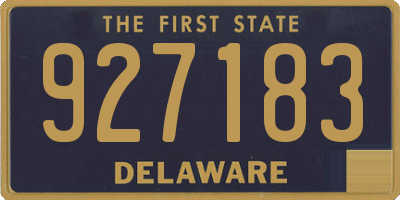 DE license plate 927183