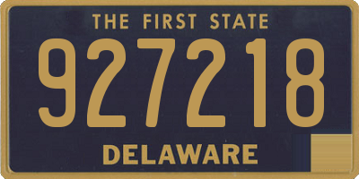 DE license plate 927218