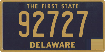 DE license plate 92727