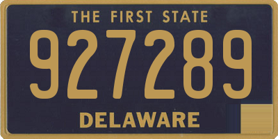 DE license plate 927289