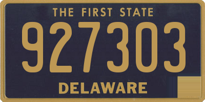 DE license plate 927303
