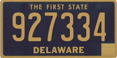 DE license plate 927334