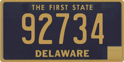 DE license plate 92734