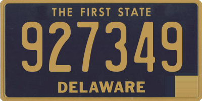 DE license plate 927349