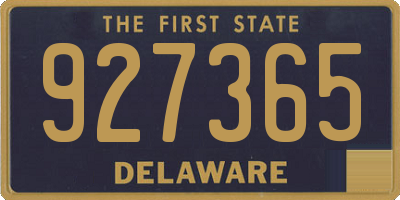 DE license plate 927365