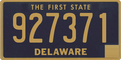 DE license plate 927371