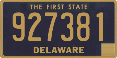 DE license plate 927381