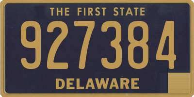 DE license plate 927384
