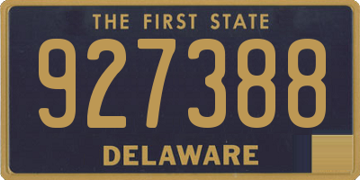 DE license plate 927388