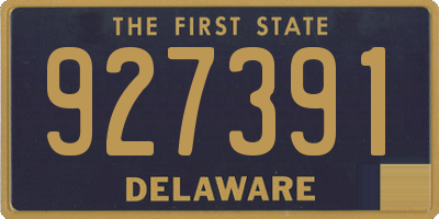 DE license plate 927391