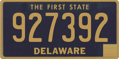DE license plate 927392