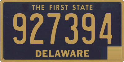 DE license plate 927394