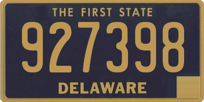 DE license plate 927398