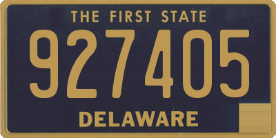 DE license plate 927405
