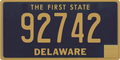 DE license plate 92742