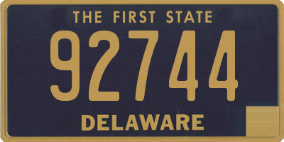 DE license plate 92744