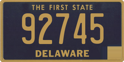 DE license plate 92745