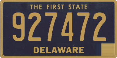 DE license plate 927472