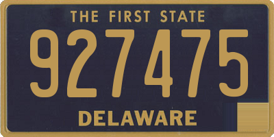 DE license plate 927475