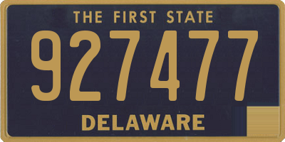 DE license plate 927477