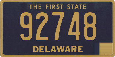 DE license plate 92748