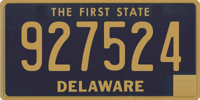 DE license plate 927524