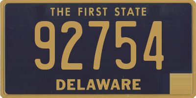 DE license plate 92754