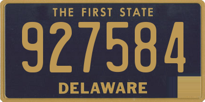 DE license plate 927584