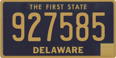 DE license plate 927585