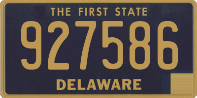 DE license plate 927586