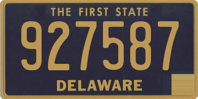 DE license plate 927587