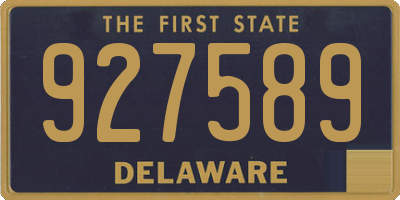 DE license plate 927589