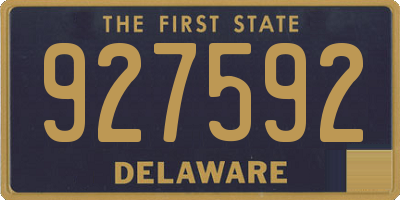 DE license plate 927592