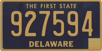 DE license plate 927594