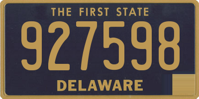 DE license plate 927598