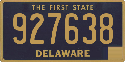 DE license plate 927638
