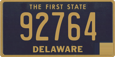 DE license plate 92764