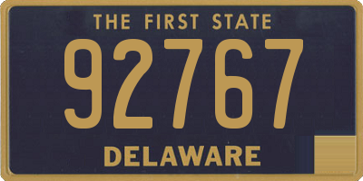 DE license plate 92767