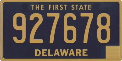 DE license plate 927678