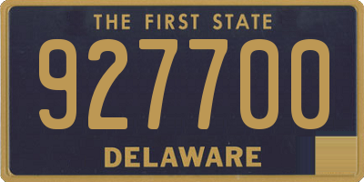 DE license plate 927700
