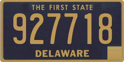 DE license plate 927718